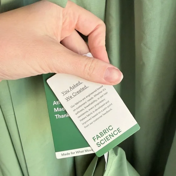 Halara Breezeful Short Sleeve Pocket Tie Back Quick Dry Midi Dress wasabi green - Picture 7 of 9